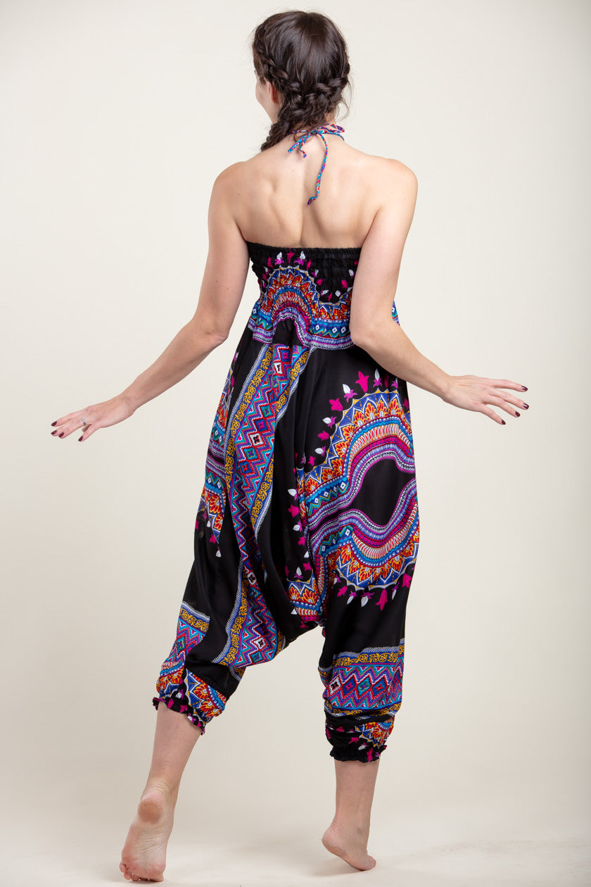 Dashiki Black Artisan Jumpsuit Haaremihousut