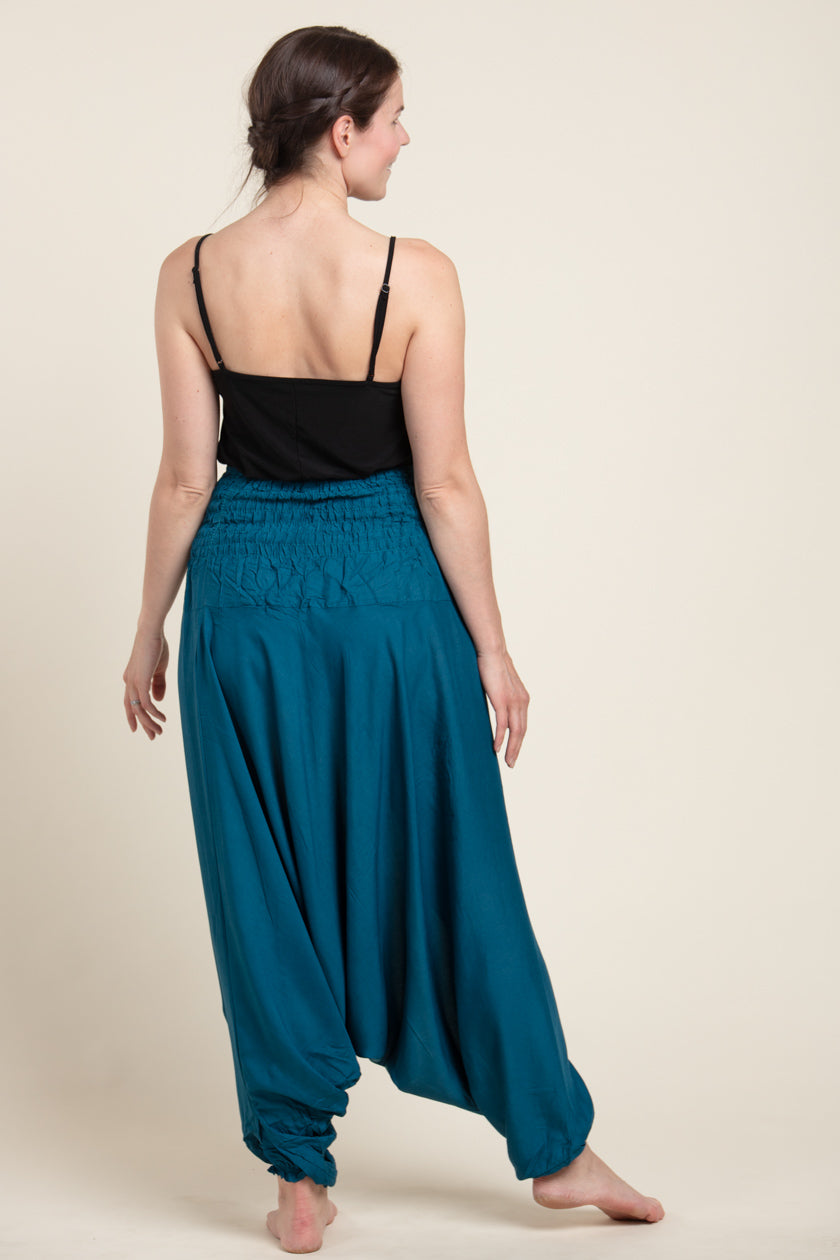 Boho Aqua Artisan Jumpsuit Haaremihousut