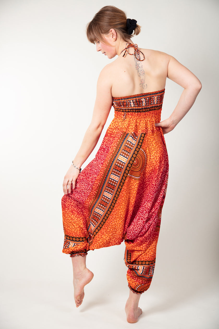 Chakra Orange Artisan Jumpsuit Haaremihousut