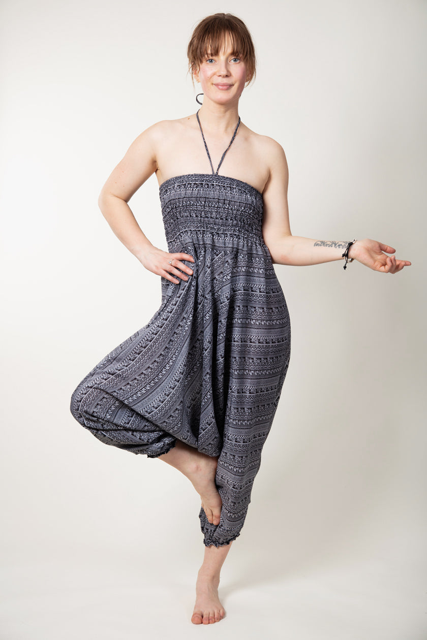 Aztec Gray Artisan Jumpsuit Haaremihousut