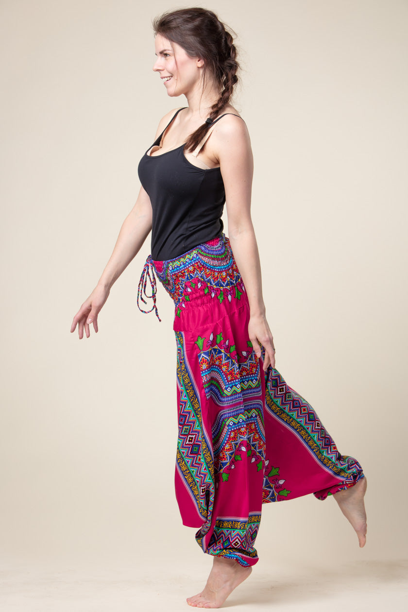 Dashiki Pink Artisan Jumpsuit Haaremihousut