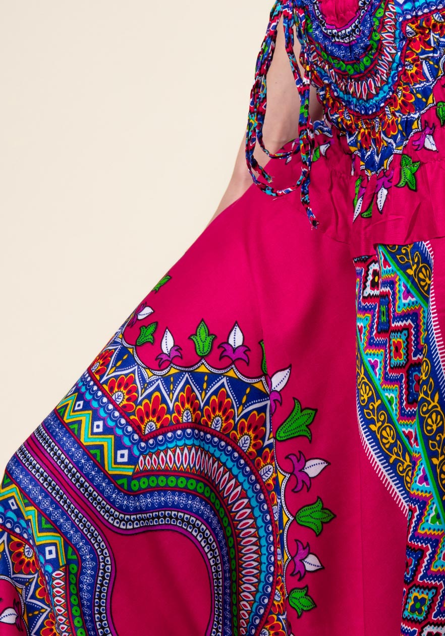 Dashiki Pink Artisan Jumpsuit Haaremihousut