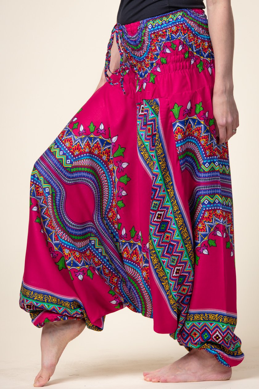 Dashiki Pink Artisan Jumpsuit Haaremihousut