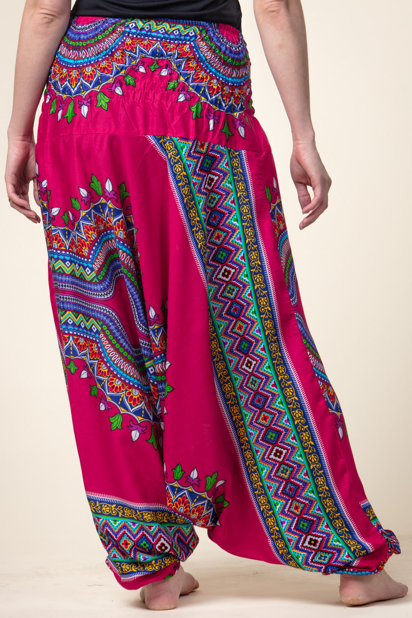 Dashiki Pink Artisan Jumpsuit Haaremihousut