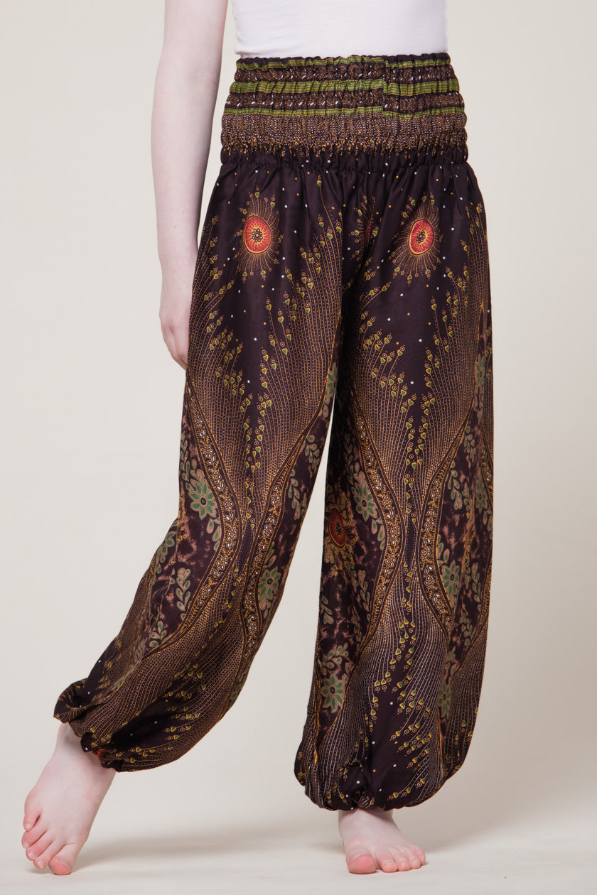 Kids Peacock Eye Artisan Harem Pants