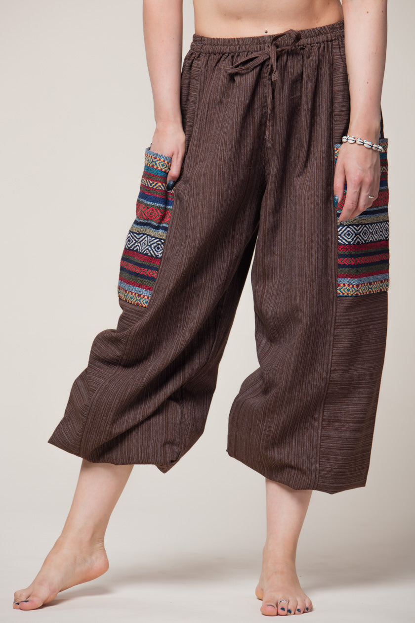 Hill Tribe Unisex Brown Artisan Haaremihousut