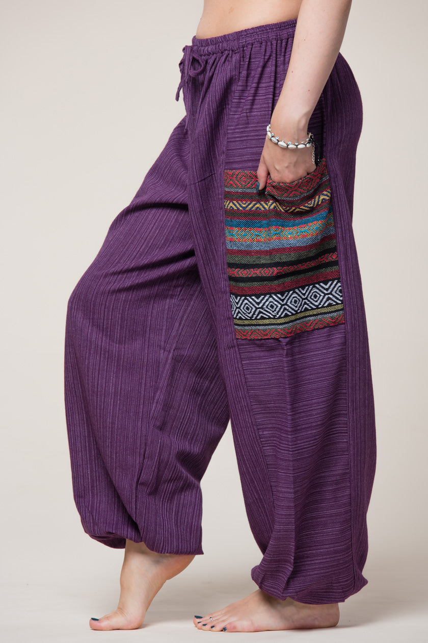 Hill Tribe Unisex Violet Artisan Haaremihousut