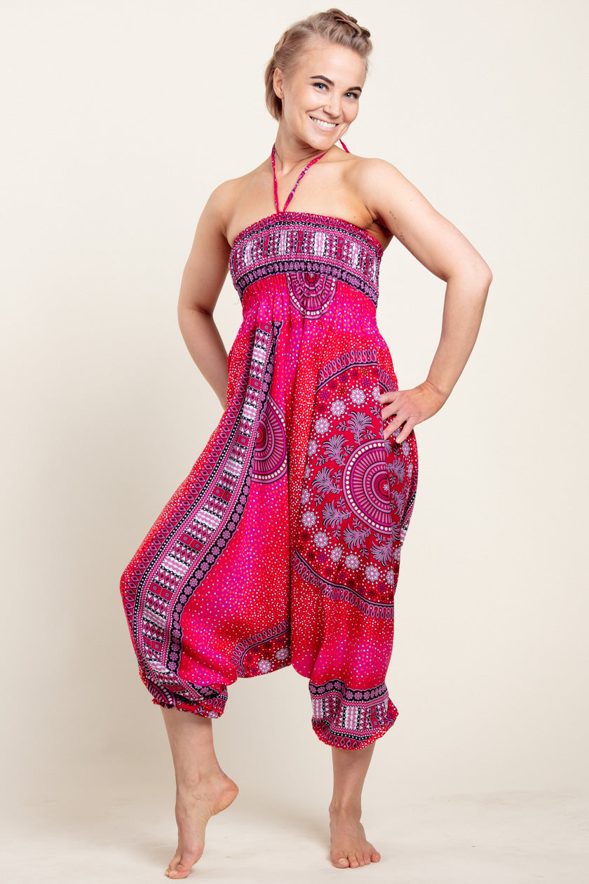 Chakra Pink Artisan Jumpsuit Haaremihousut