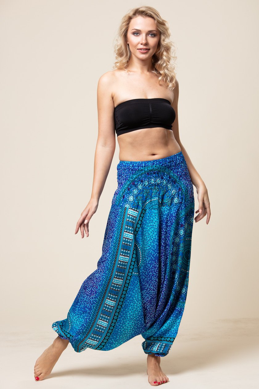 Chakra Blue Artisan Jumpsuit Haaremihousut