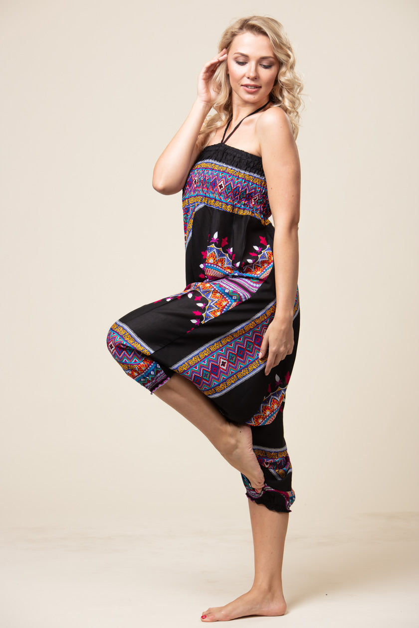 Dashiki Black Artisan Jumpsuit Haaremihousut